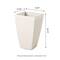 Glitzhome® 23" Eco-Friendly Oversized Faux Concrete Square Fluted Pot Planters, 2ct.